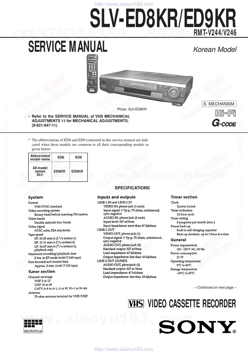 Sony SLV-ED8KR User manual