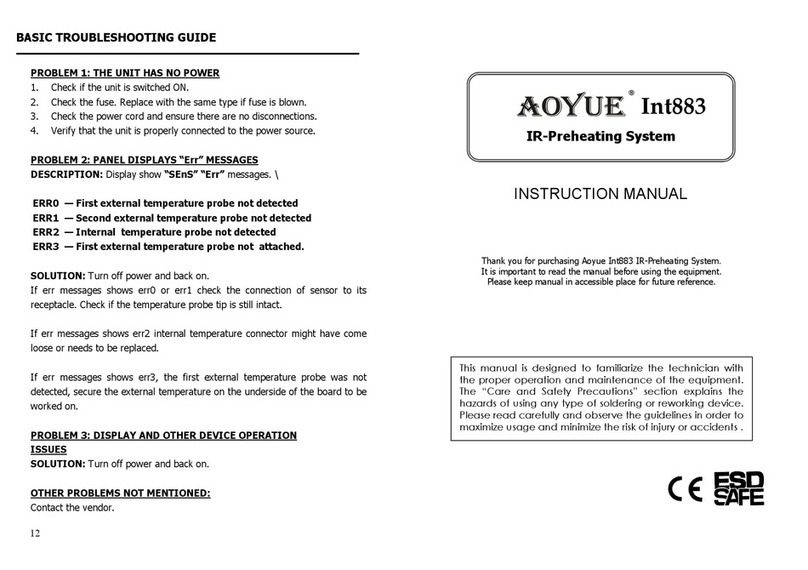 aoyue INT883 instruction manual aoyue INT883 instruction manual