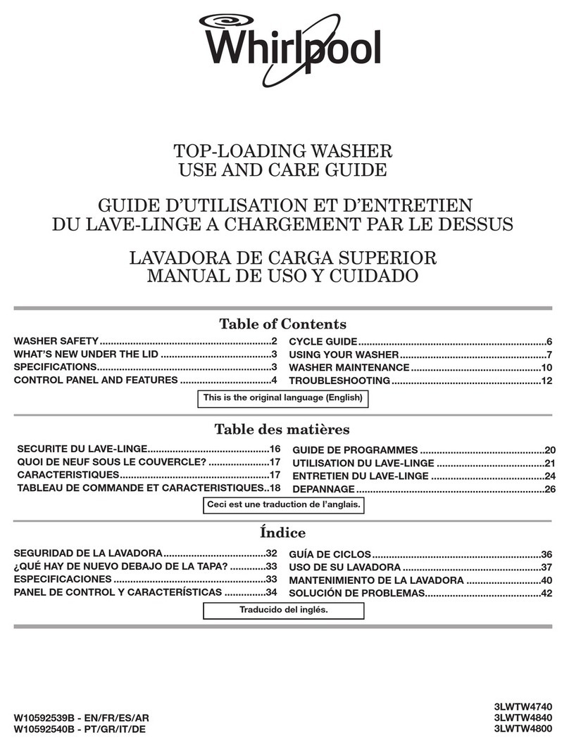 Whirlpool 3LWTW4740 User manual Whirlpool 3LWTW4740 User manual