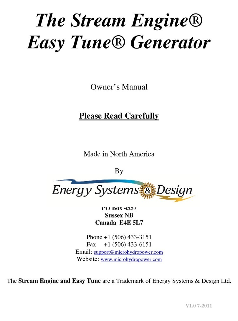 Energy Systems & Design Easy Tune Stream Engine owner's manual