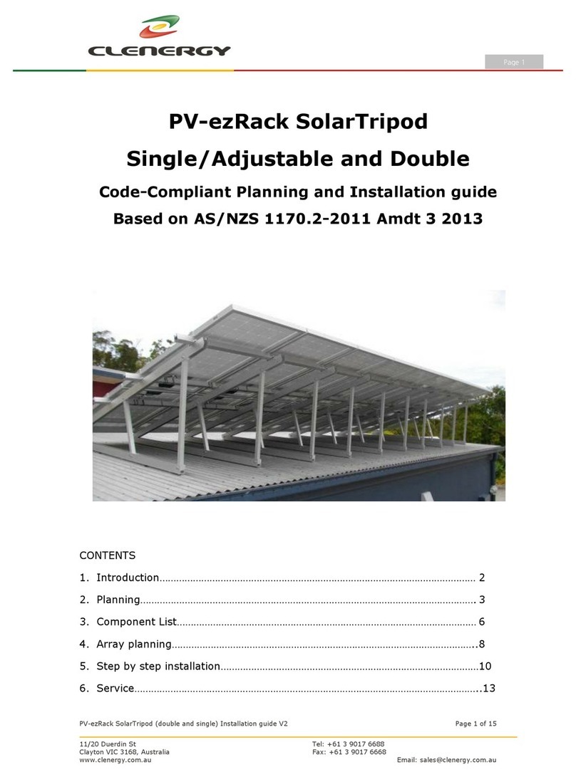 Clenergy PV-ezRack SolarTripod User manual