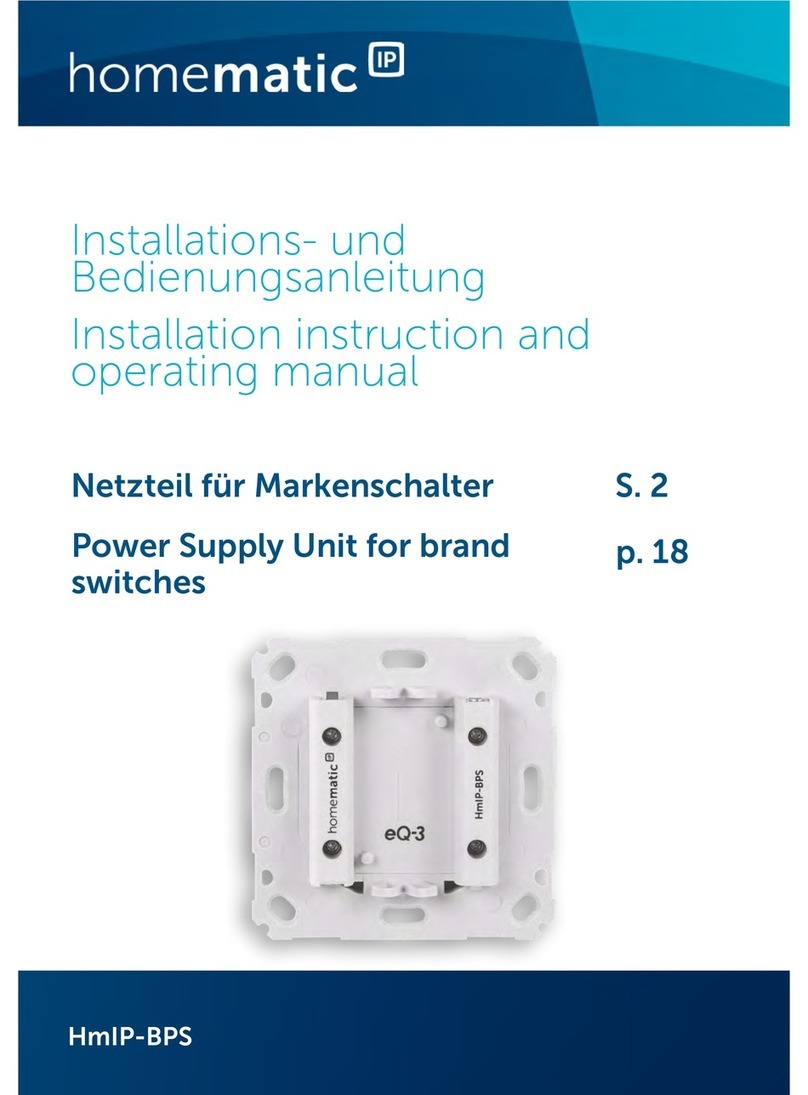 HomeMatic HmIP-BPS Installation and operating manual