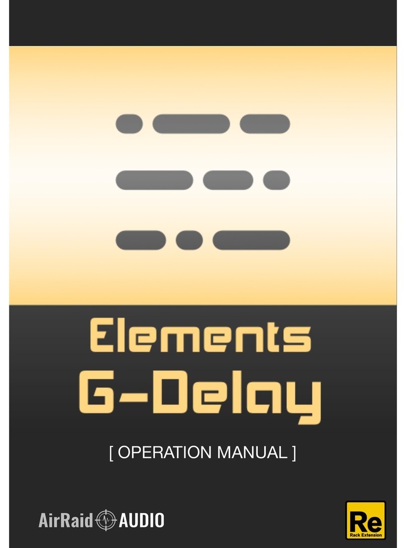 AirRaid Audio Elements G-Filter User manual