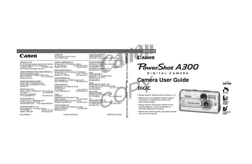 Canon PowerShot A300 User manual