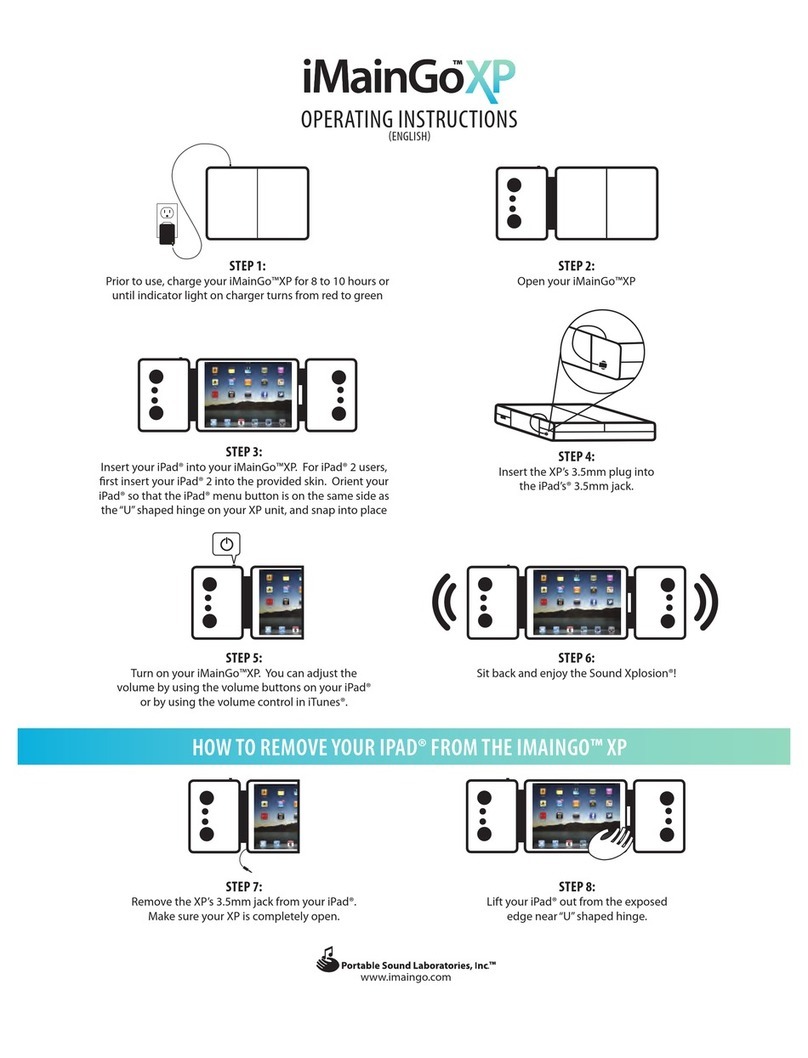 PORTABLE SOUND LABORATORIES IMAINGOXP Operating	 instruction