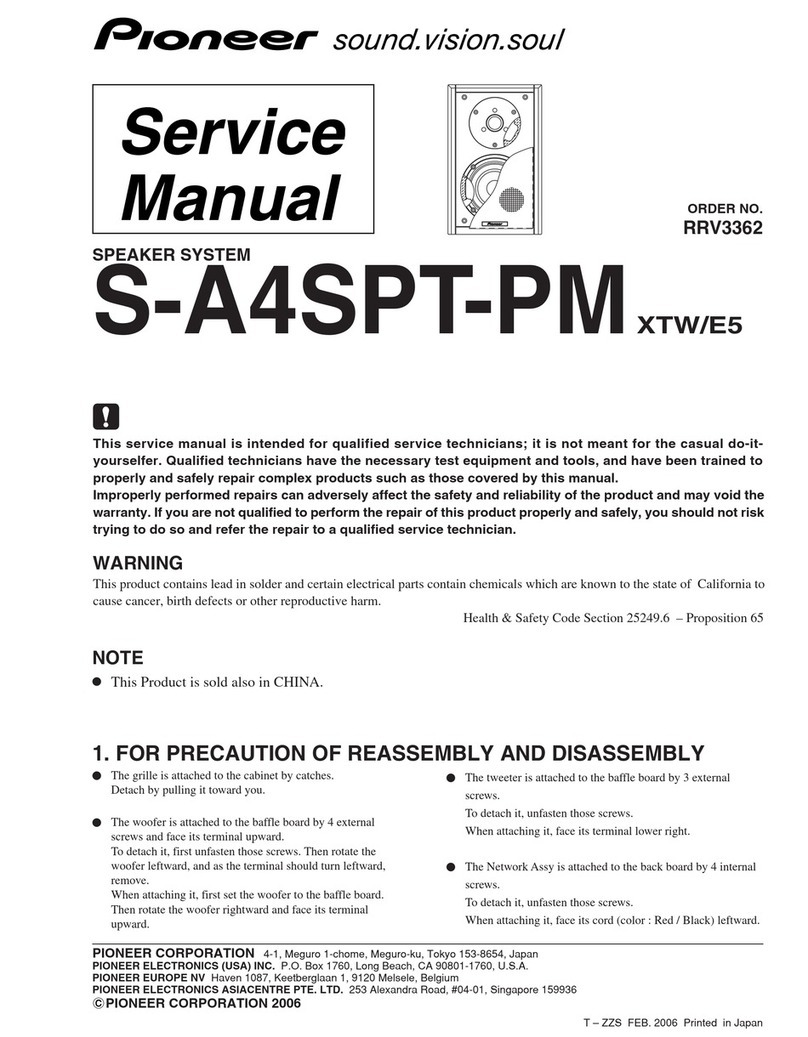 Pioneer S-A4SPT-PMXTW/E5 User manual
