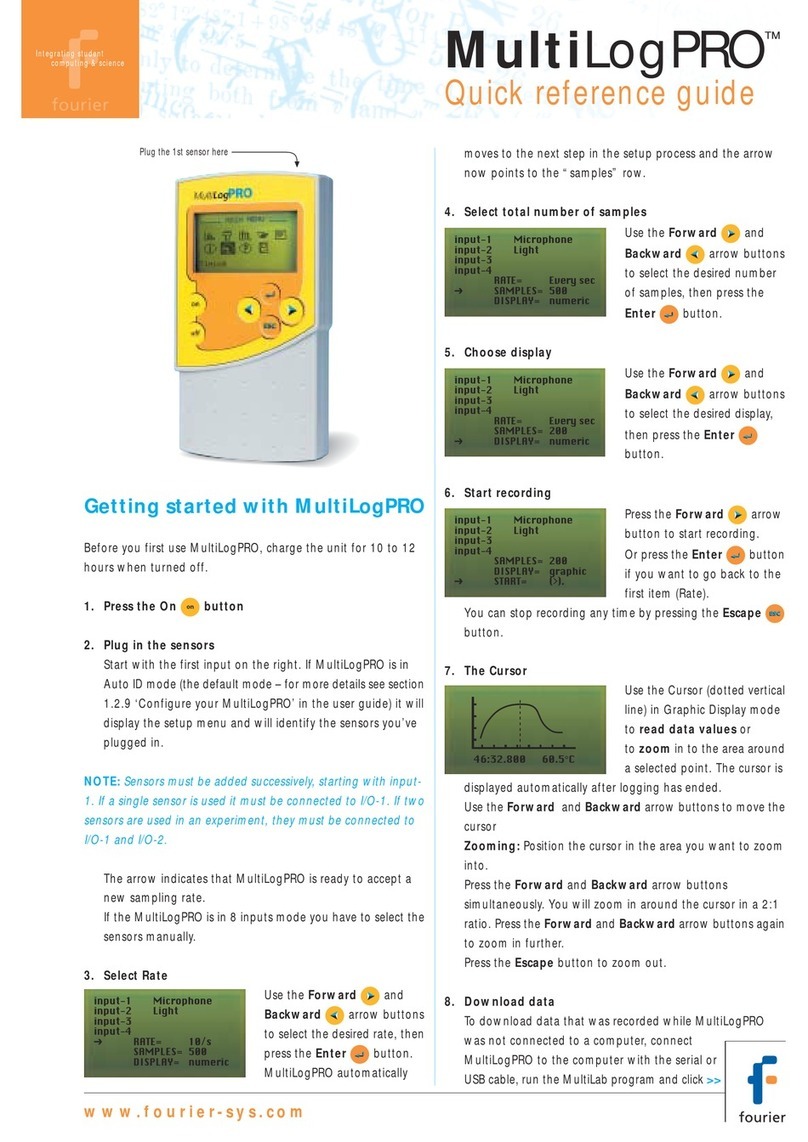Fourier Multi Log Pro Quick reference guide