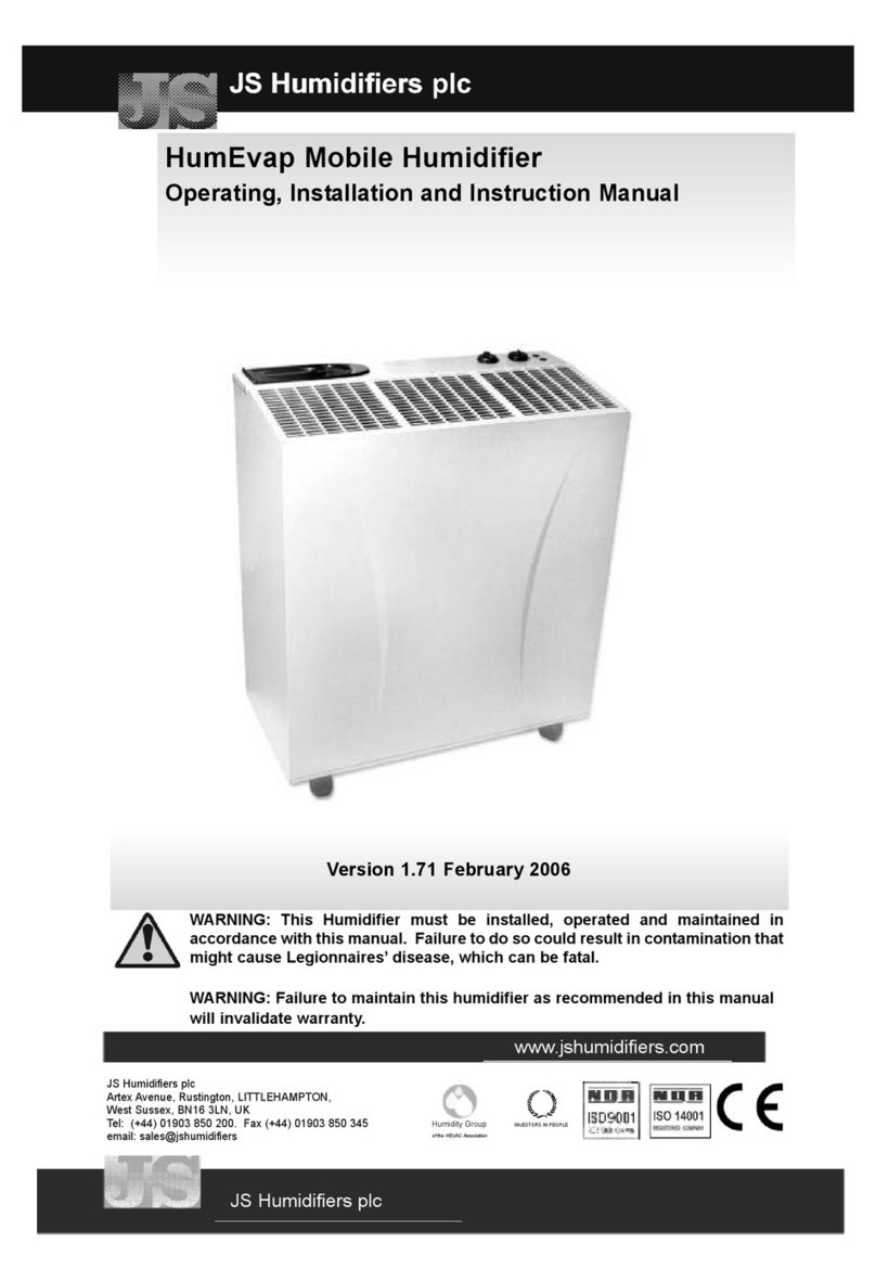 JS Humidifiers HumEvap Service manual