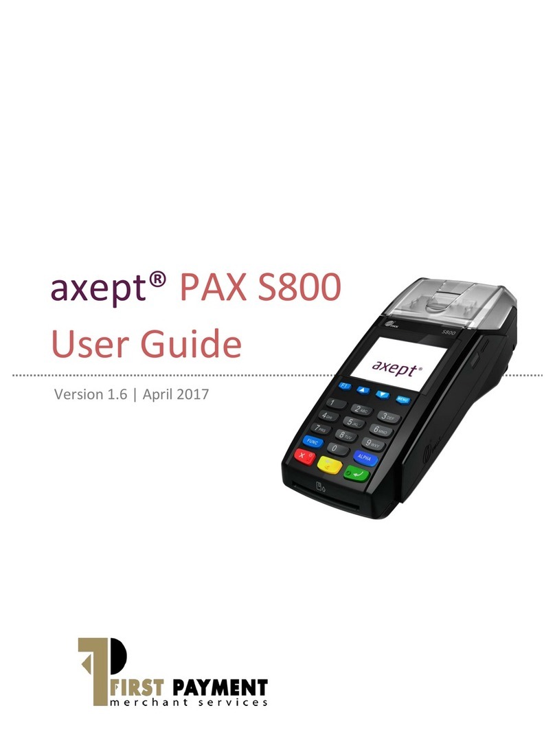 First payment axept PAX S800 user guide