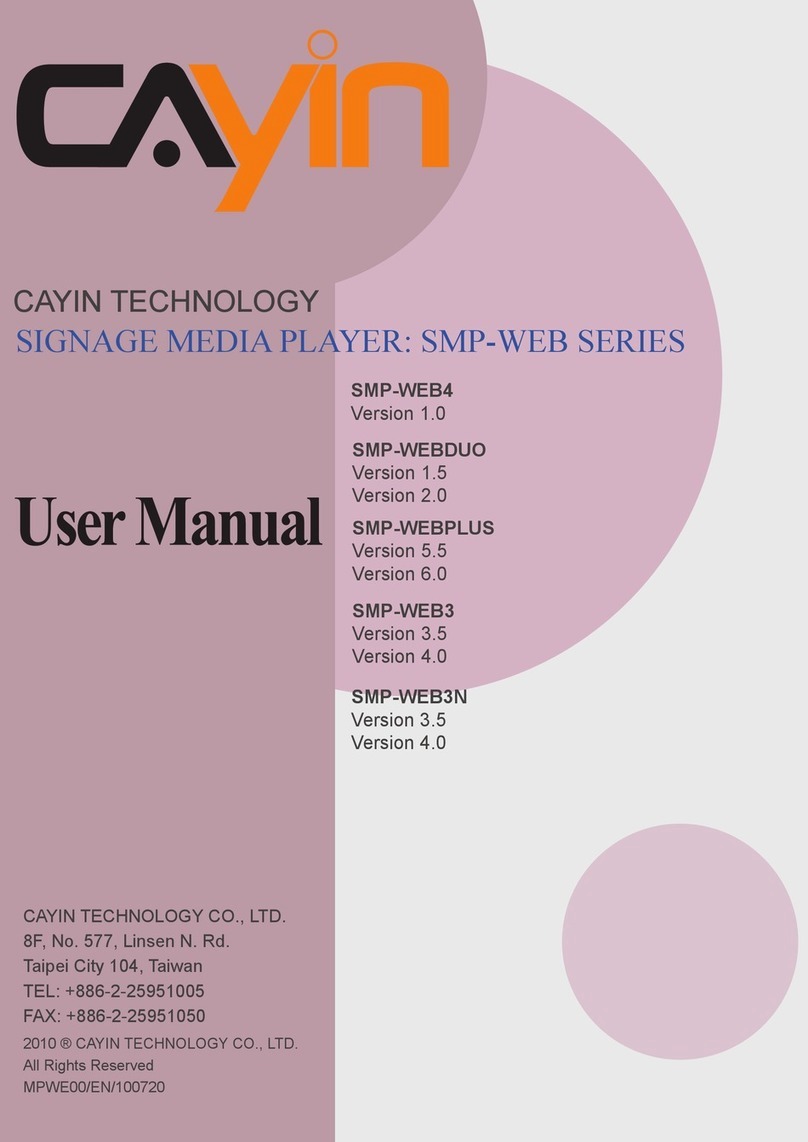 Cayin SMP-WEB4 user manual