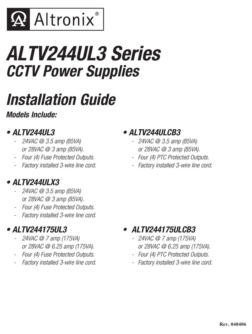 Altronix ALTV244UL3 Series User manual