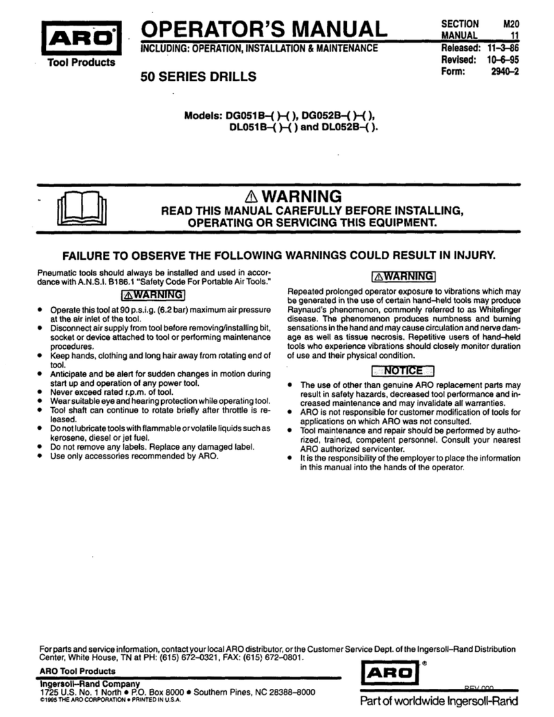 ARO DG051B Operator's manual