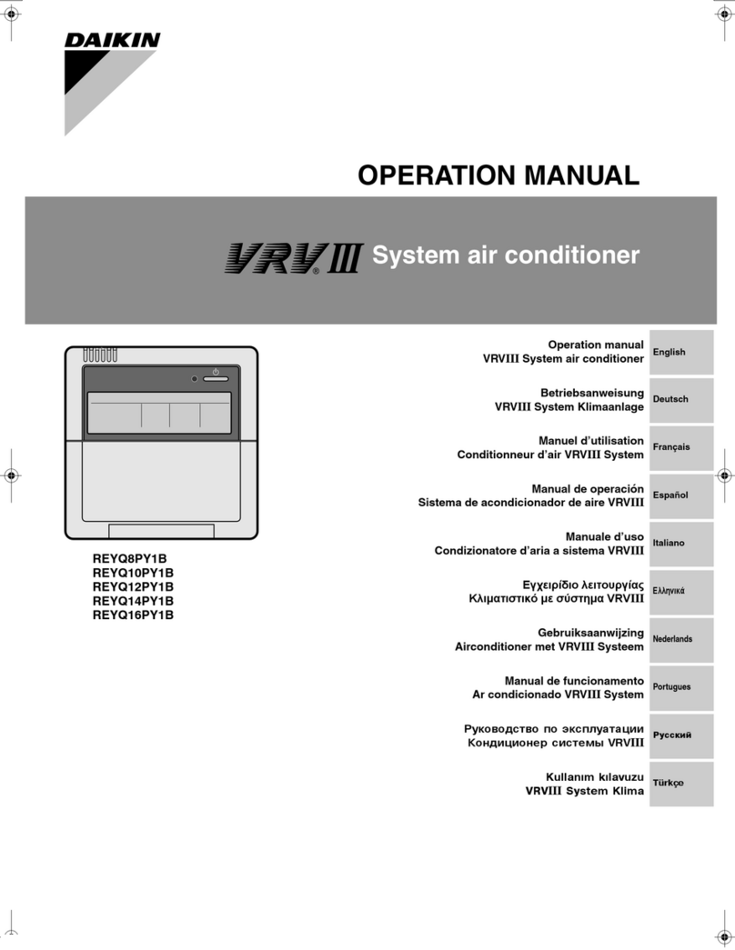 Daikin VRV III REYQ8PY1B User manual Daikin VRV III REYQ8PY1B User manual