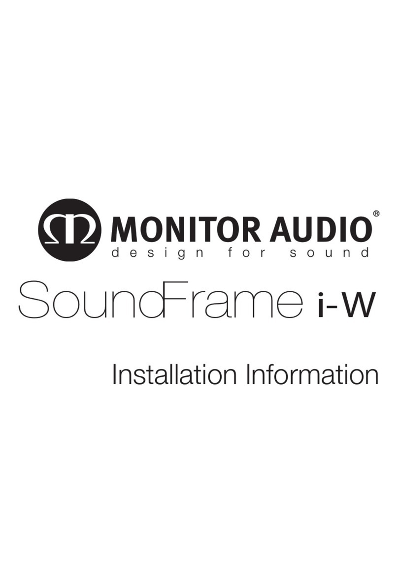 Monitor Audio soundframe 1 i-w Installation information