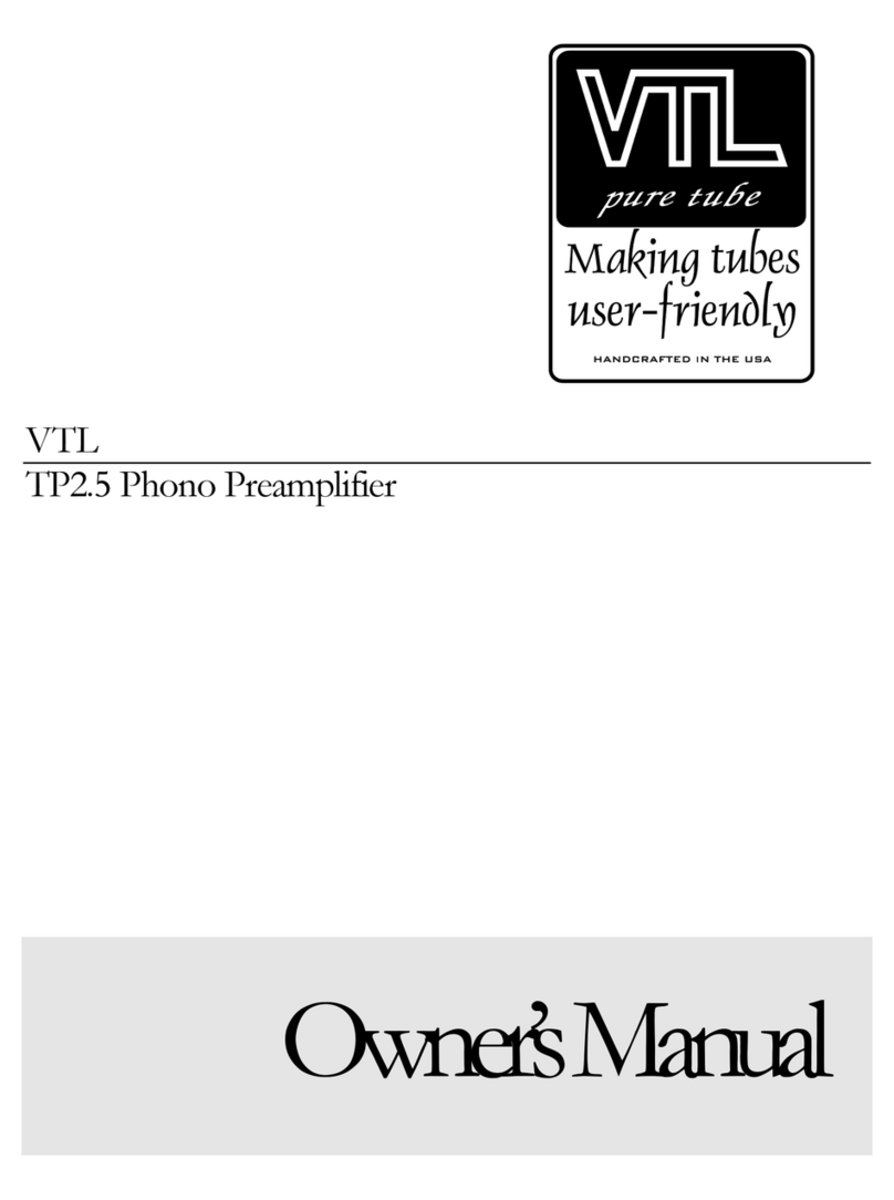 VTL TP2.5 owner's manual