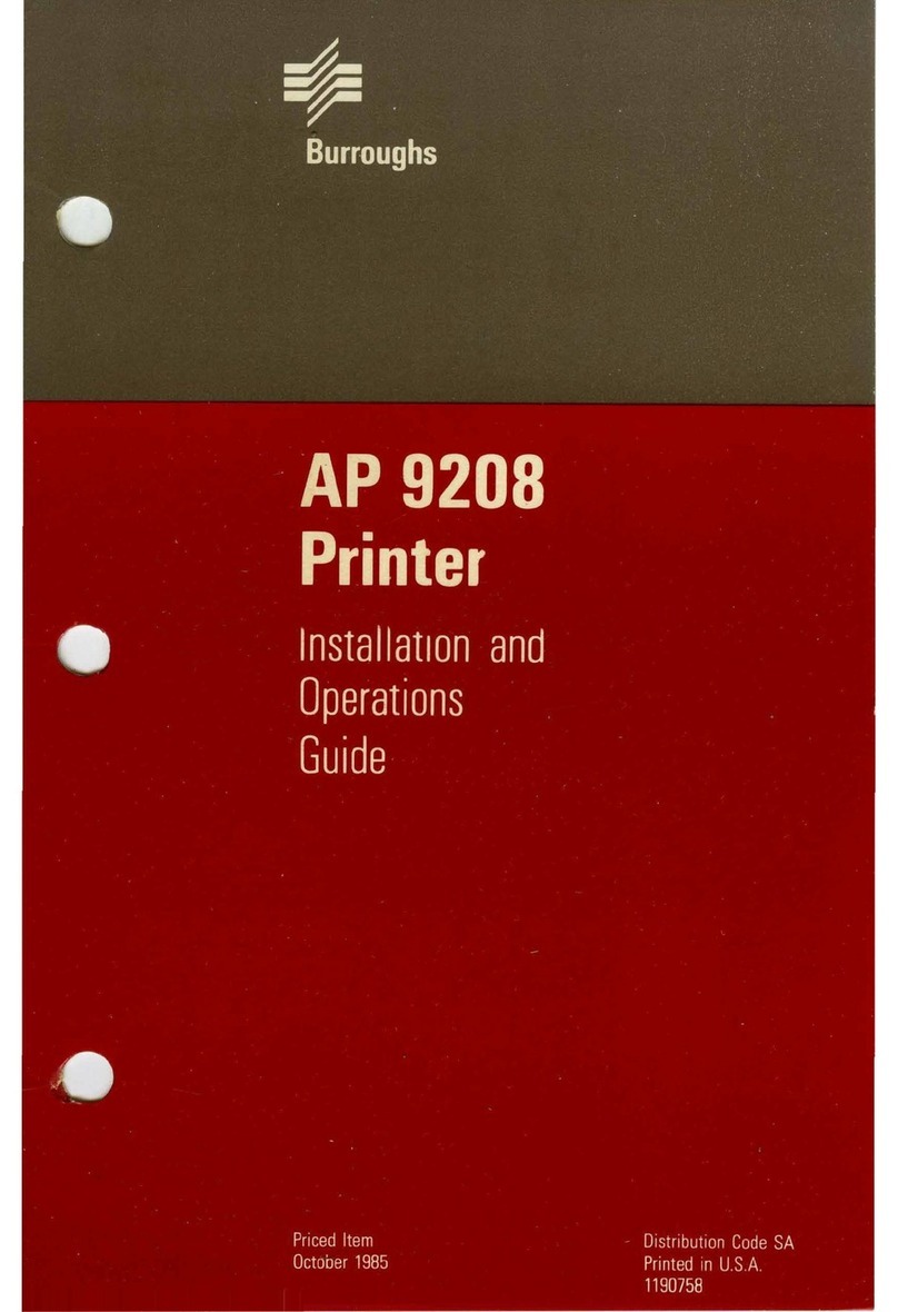 burroughs AP 9208 Operating instructions
