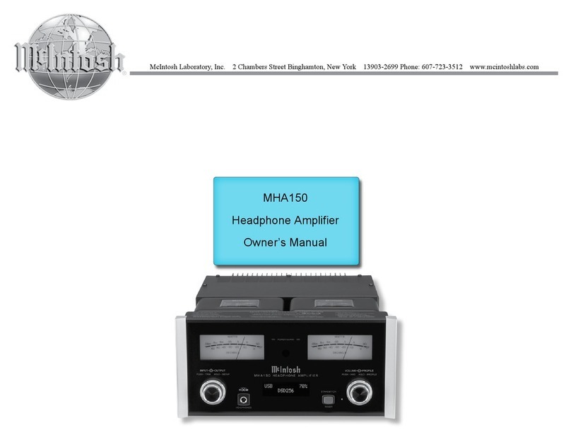 McIntosh MHA150 owner's manual