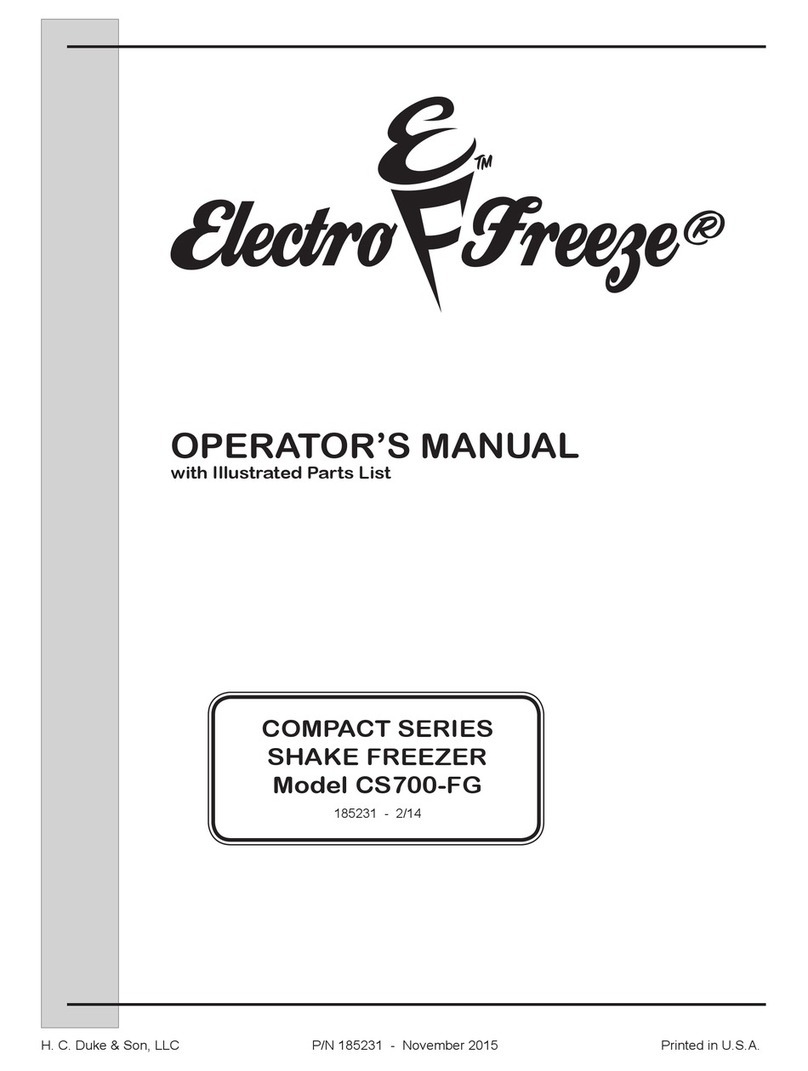 ELECTRO FREEZE CS700-FG Operator's manual
