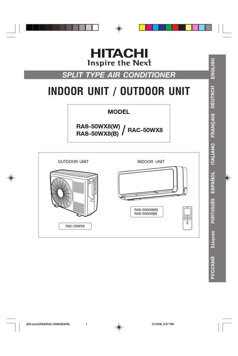 Hitachi RAC-50WX8 User manual Hitachi RAC-50WX8 User manual