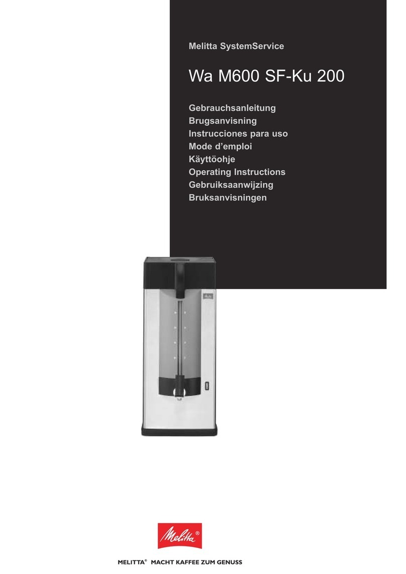 Melitta Wa M600 SF-Ku 200 User manual