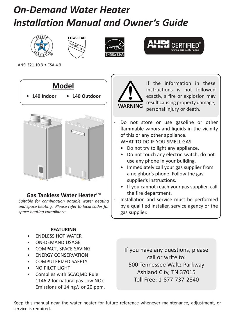 Takagi 140 Indoor User manual