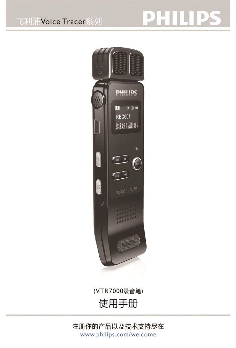 Philips Voice Tracer VTR7000 User manual