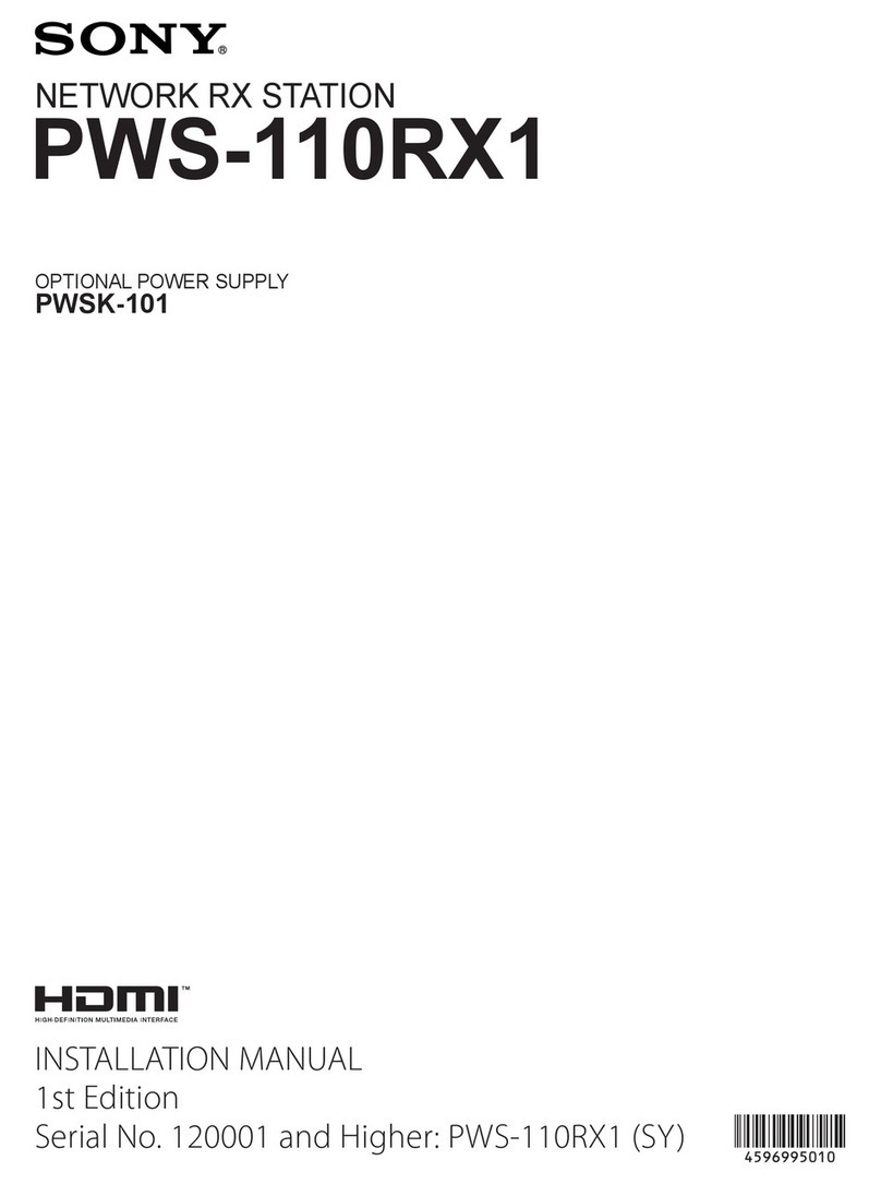 Sony PWS-110RX1 installation manual