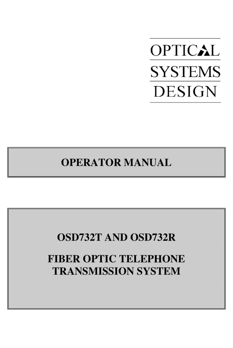 Optical Systems Design OSD732T User manual