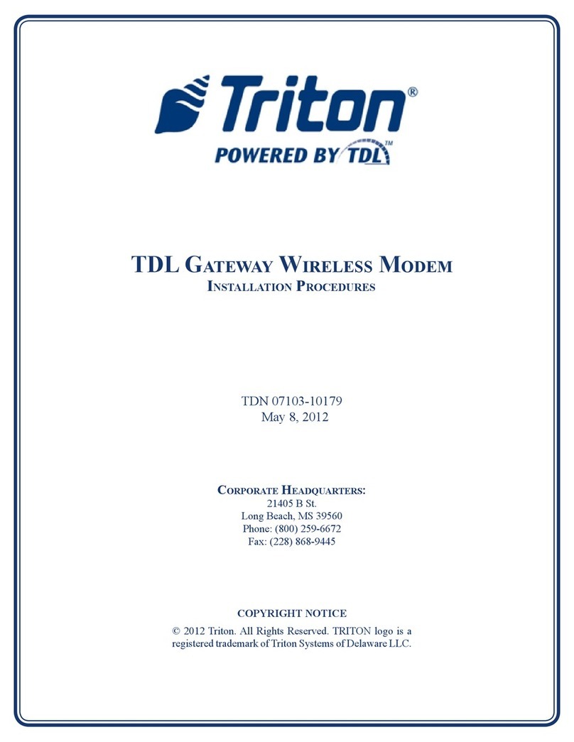 Triton TDL Gateway Modem Reference guide