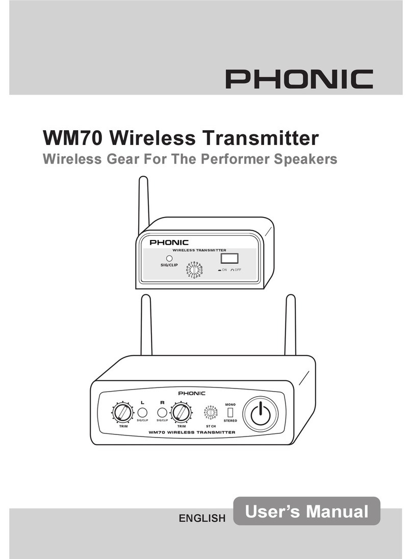 Phonic WM70 user manual