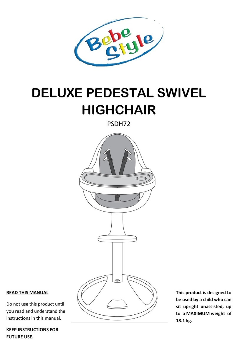 Bebe style PSDH72 instruction manual