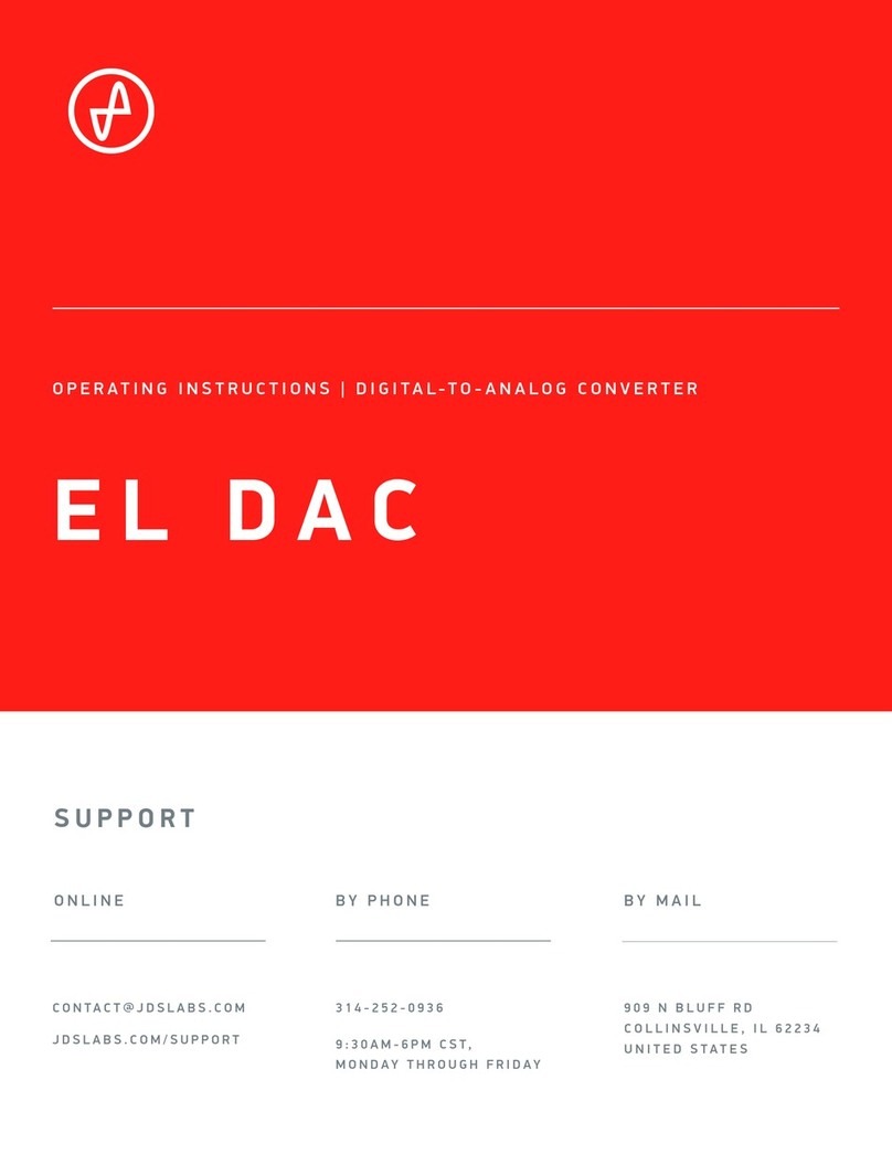 JDS Labs EL DAC operating instructions