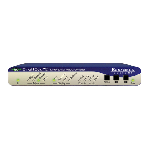 Ensemble Designs BrightEye 72 user guide