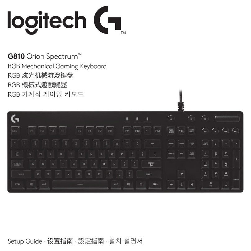 Logitech G810 Orion Spectrum User manual