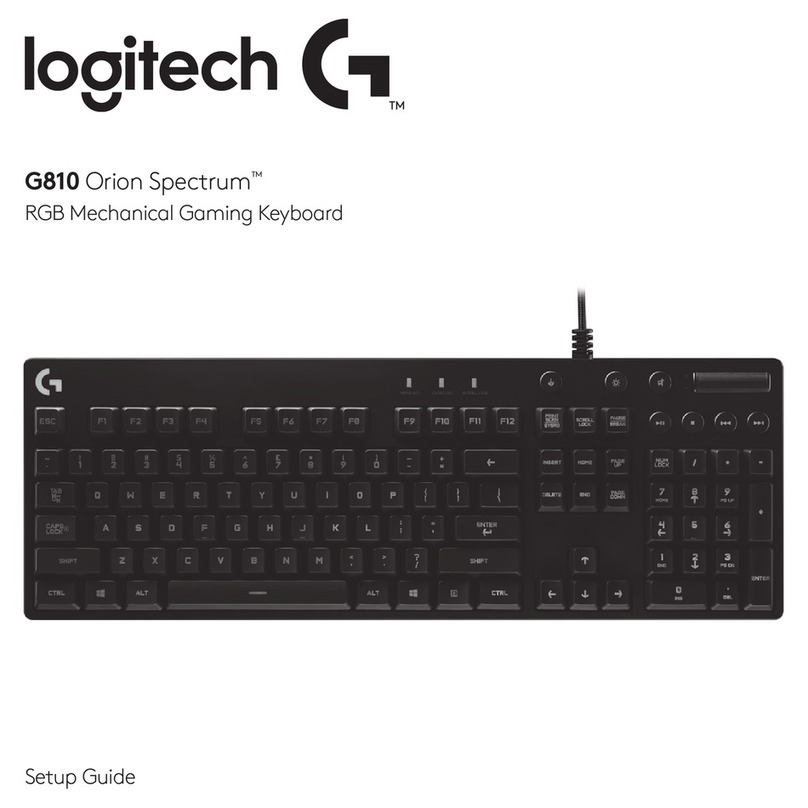 Logitech G810 Orion Spectrum User manual
