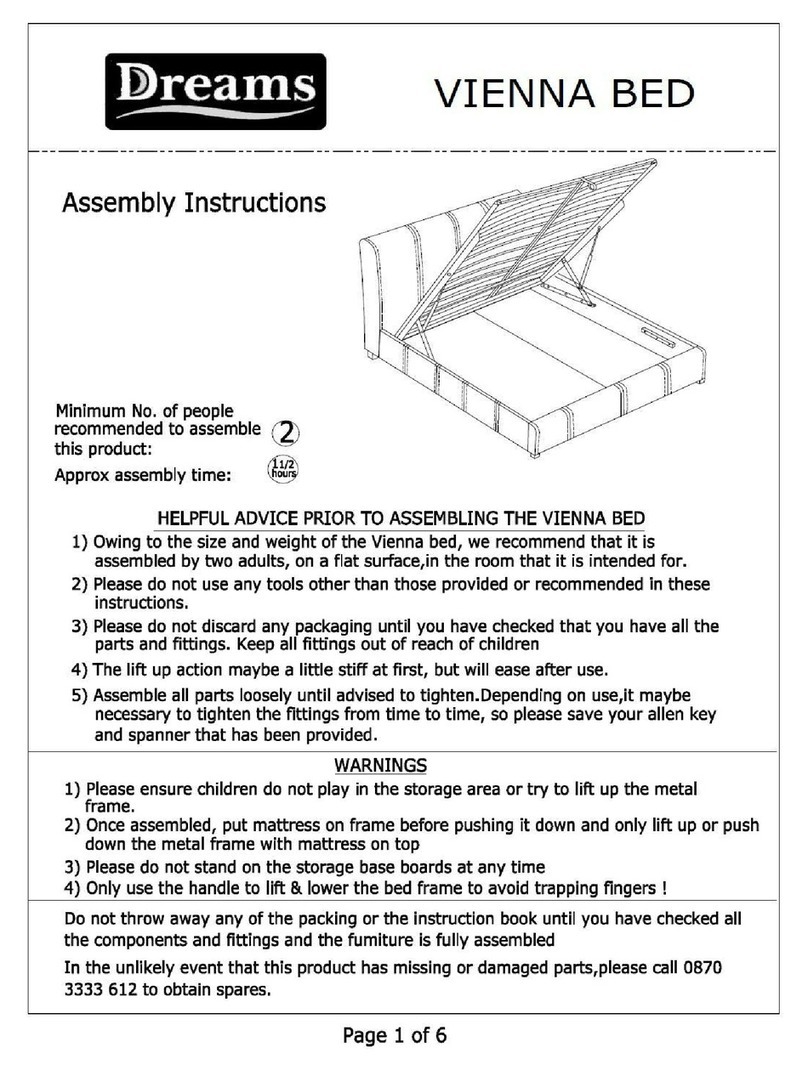 DREAMS Vienna Bed User manual DREAMS Vienna Bed User manual