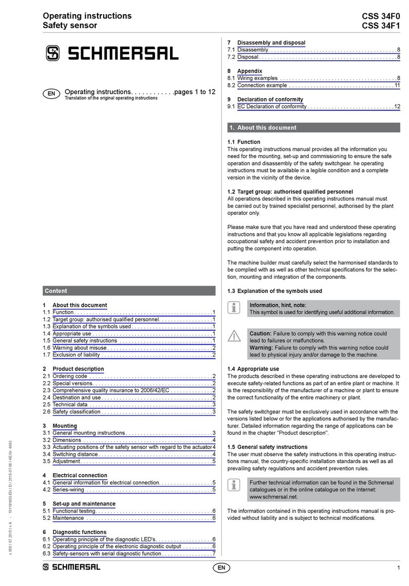 schmersal CSS 34F0 User manual