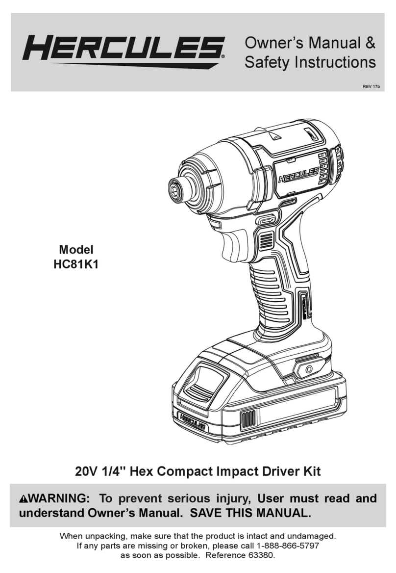 Hercules HC81K1 Owner's manual and safety instructions