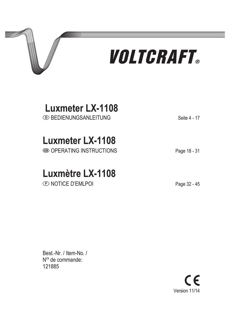 VOLTCRAFT Luxmeter LX-1108 User manual