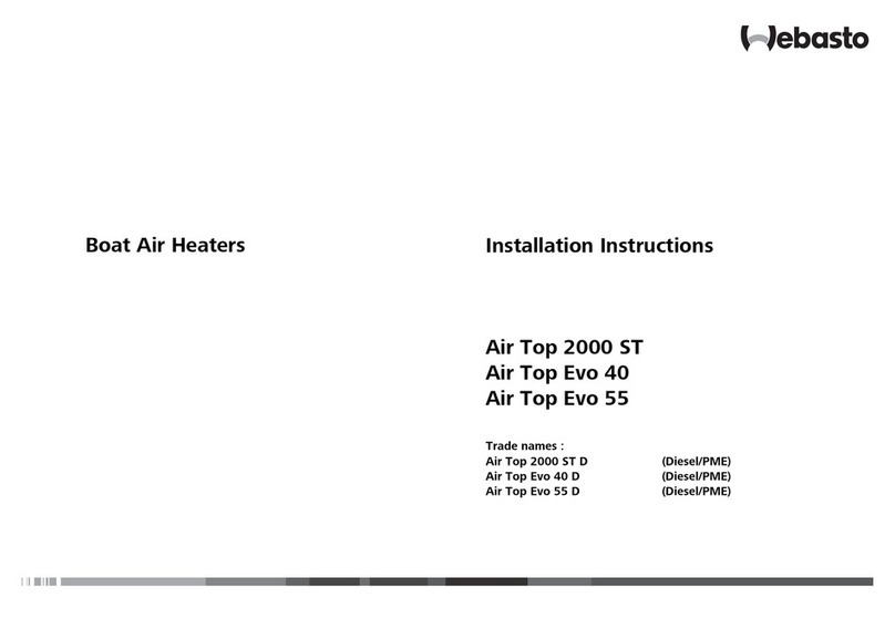 Webasto Air Top 2000 ST B User manual Webasto Air Top 2000 ST B User manual