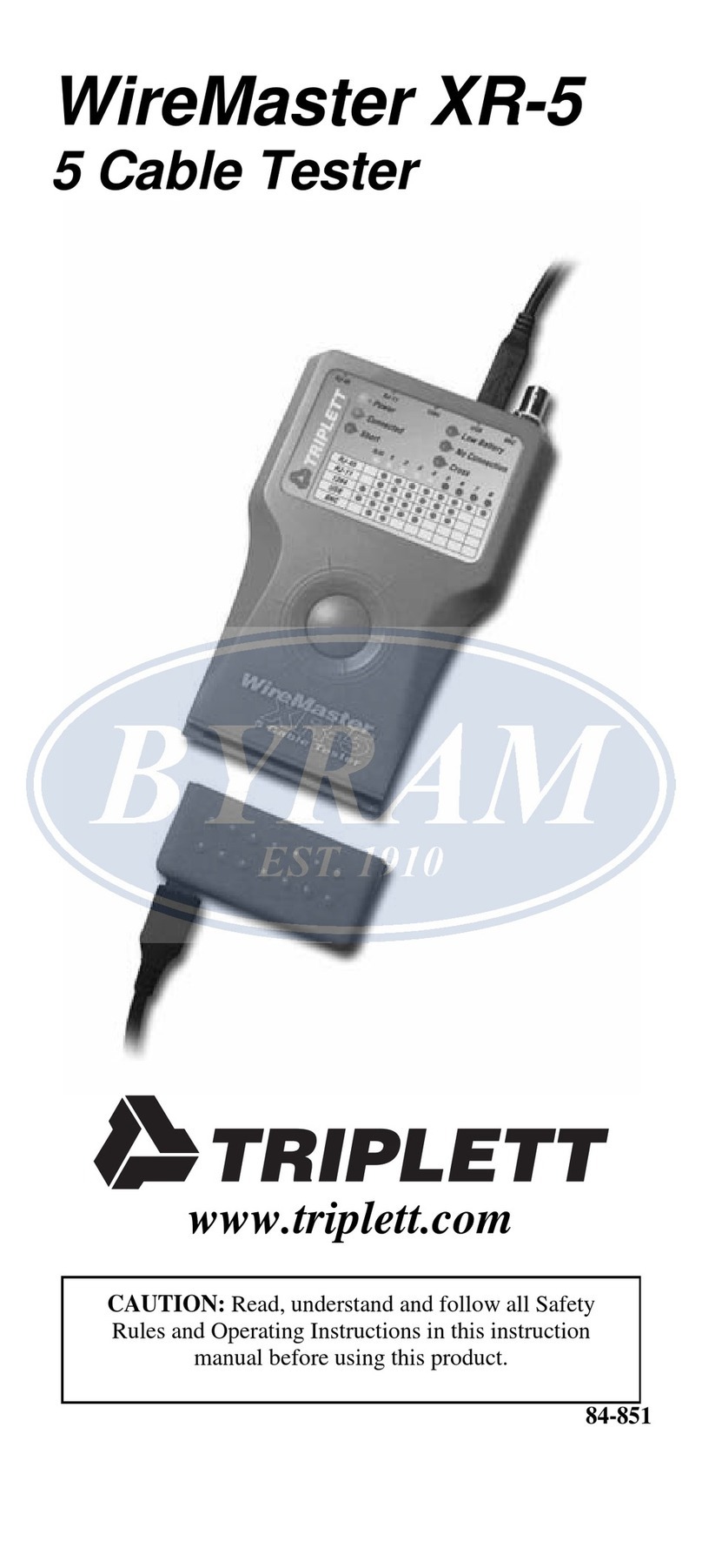 Triplett WireMaster XR-5 instruction manual