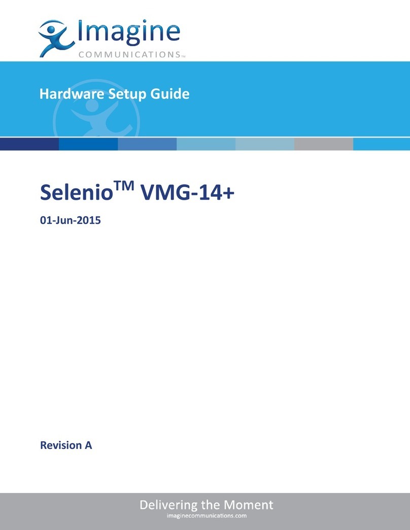 Imagine communications Selenio VMG-14+ Hardware setup guide