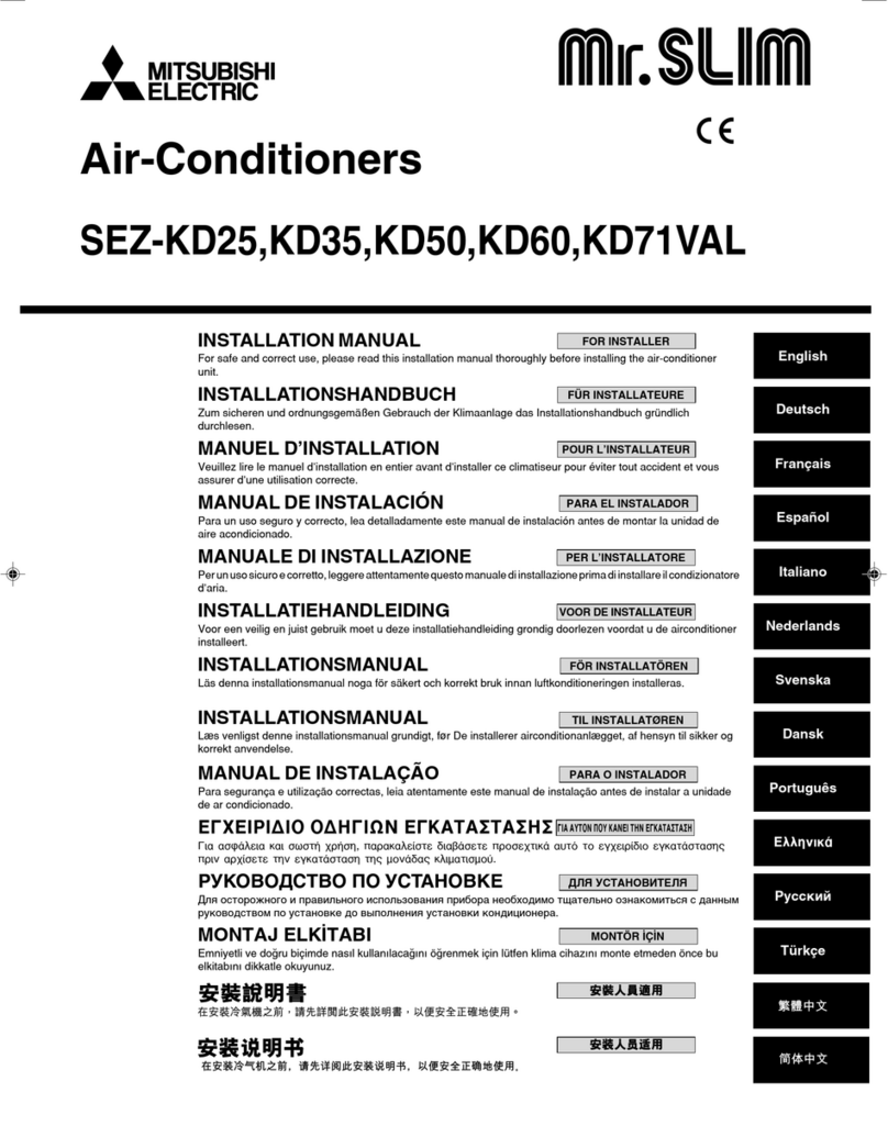 Mitsubishi Electric Mr. Slim SEZ-KD35VAL User manual