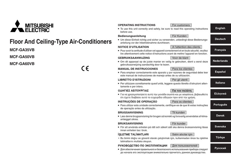 Mitsubishi Electric MCF-GA35VB User manual