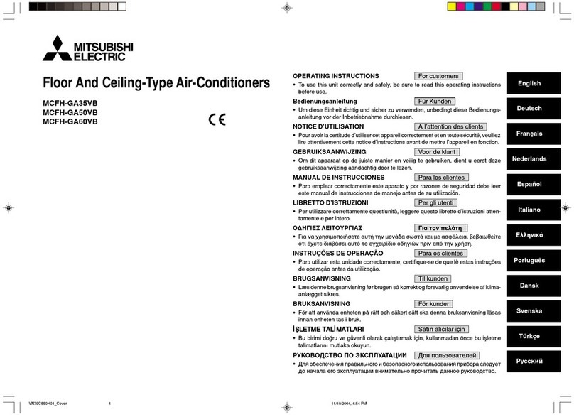 Mitsubishi Electric MCFH-GA35VB User manual