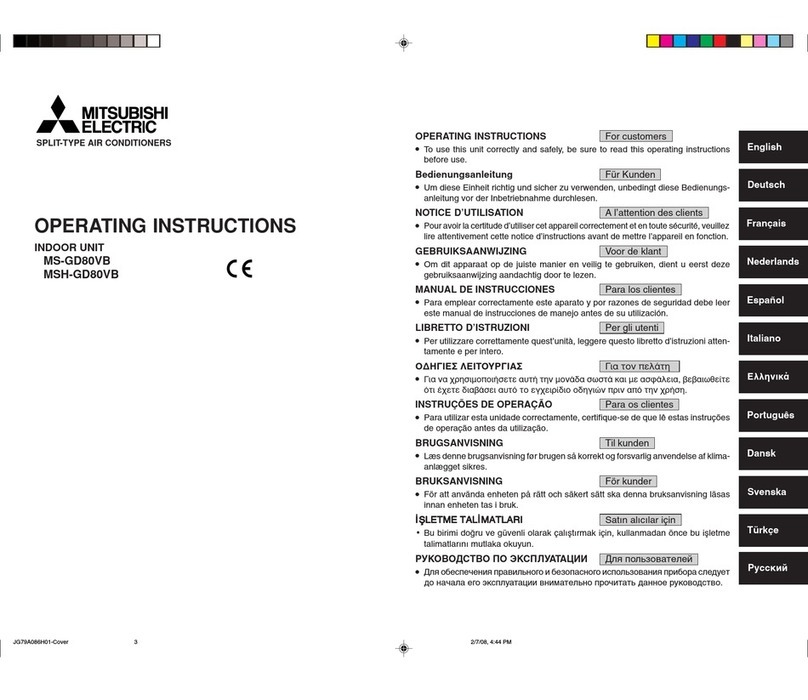 Mitsubishi Electric MSH-GD80VB User manual
