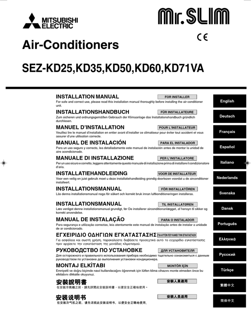 Mitsubishi Electric Mr. Slim SEZ-KD25VA User manual