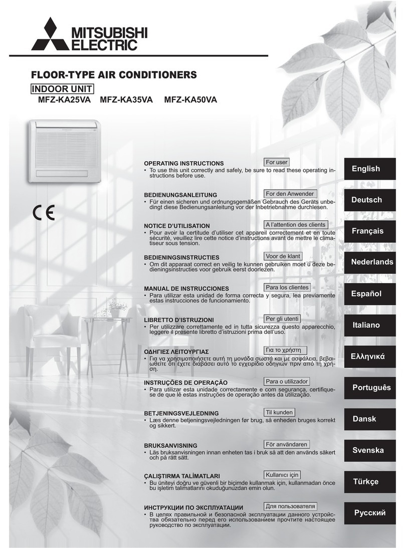 Mitsubishi Electric MFZ-KA25VA User manual Mitsubishi Electric MFZ-KA25VA User manual