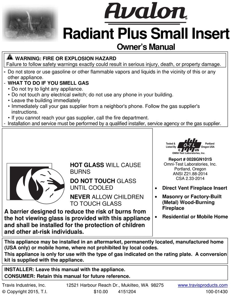 Avalon Radiant Plus Small Insert owner's manual