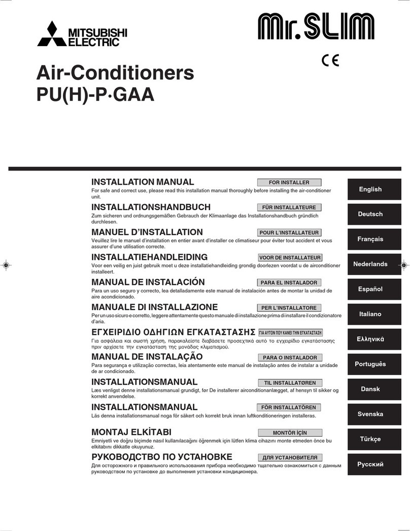 Mitsubishi Electric PU-P-GAA User manual